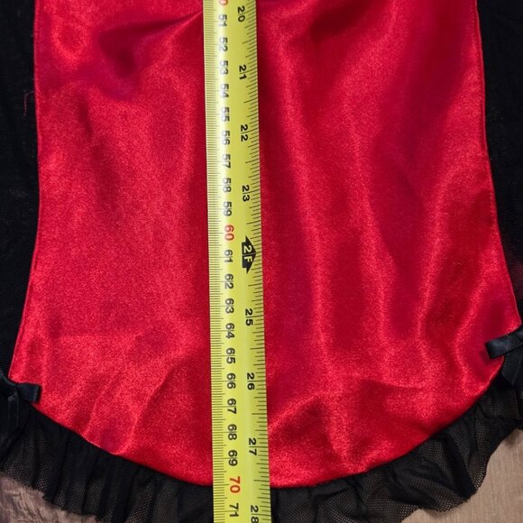 Gilligan & O'Malley Intimates Red/Black Lace Size Large Baby Doll Nighty #17730 - Picture 8 of 9